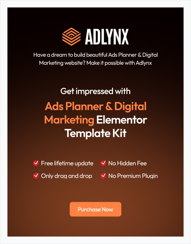 Adlynx - Ads Planner & Digital Marketing Elementor Template Kit - 1