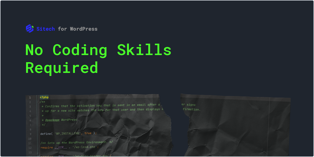 No codding Skills Required