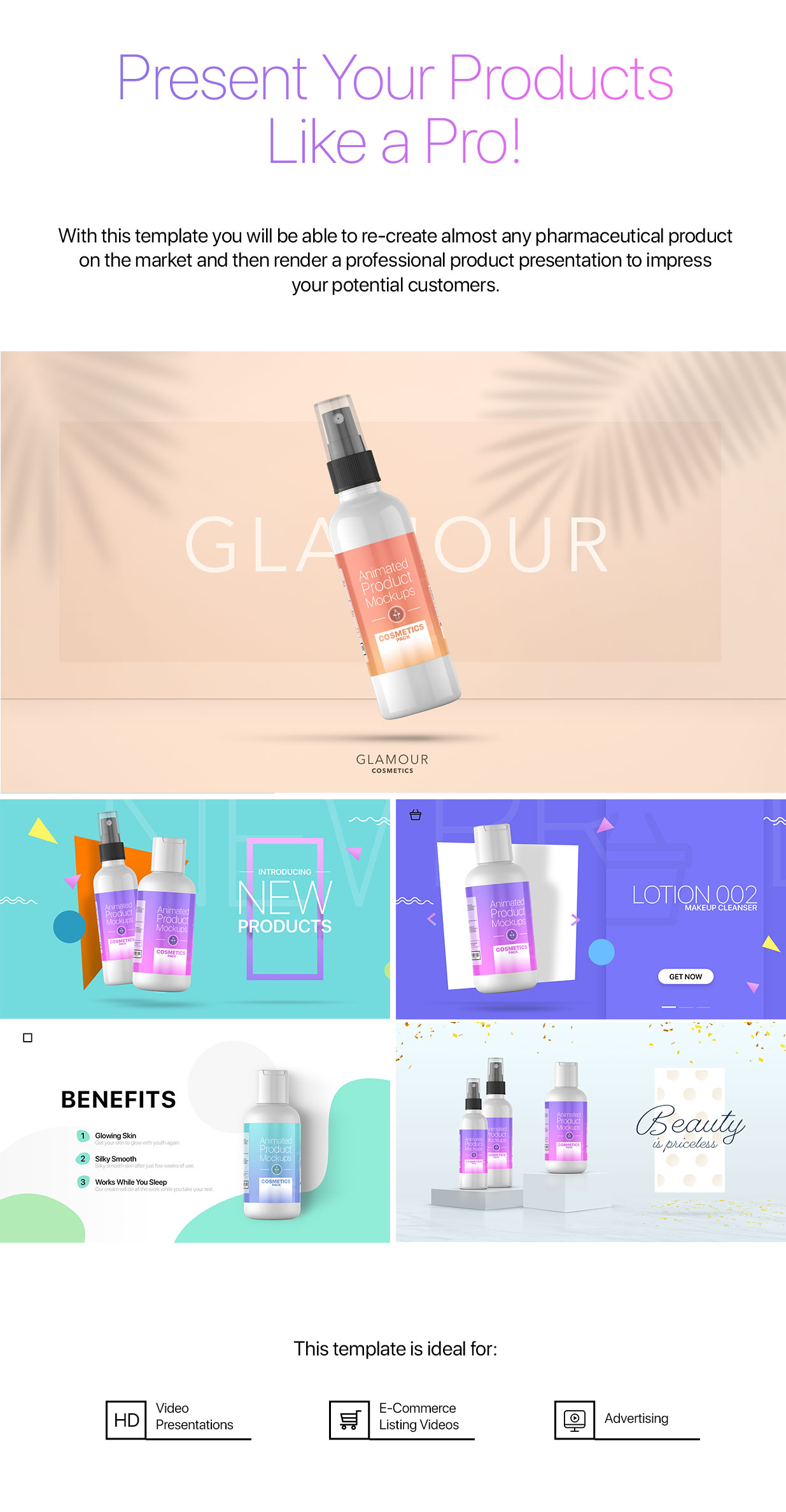 Download Animated Product Mockups - Cosmetics Pack » Free After ...