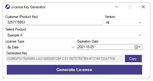 Key Generator for C# And VB.NET - 2