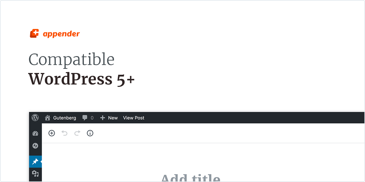 Compatible with WordPress 5+