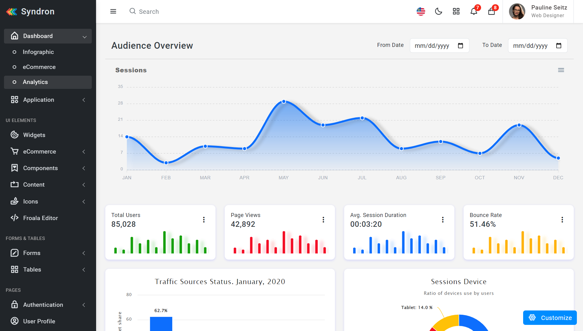 Syndron - Bootstrap5 Admin + eCommerce Template - 6