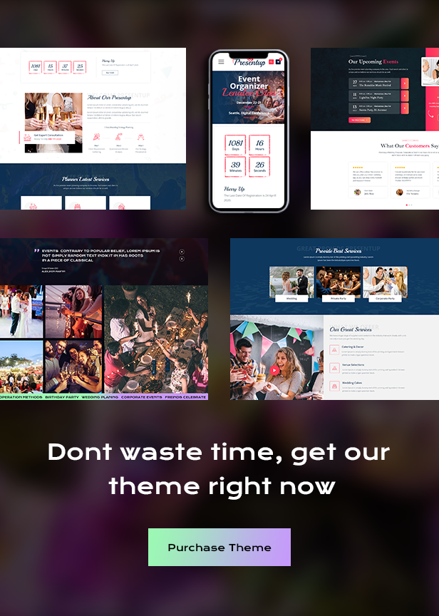 Presentup Event Planner WordPress Theme