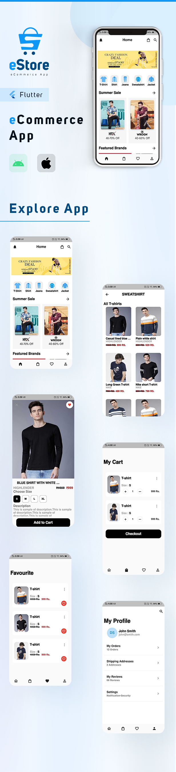 eStore - WooCommerce Flutter App - 2