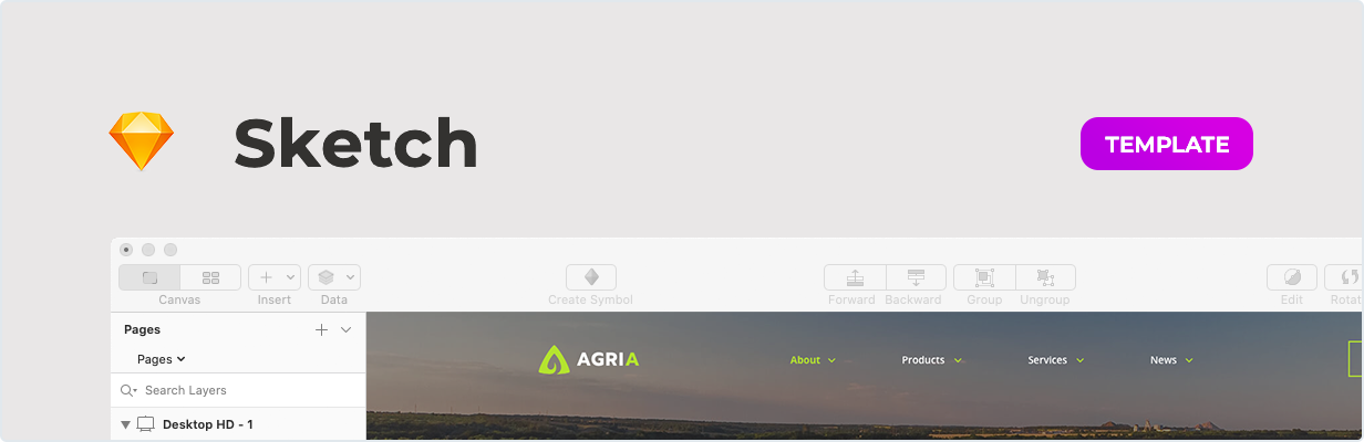 Agria – Agriculture Template for Sketch