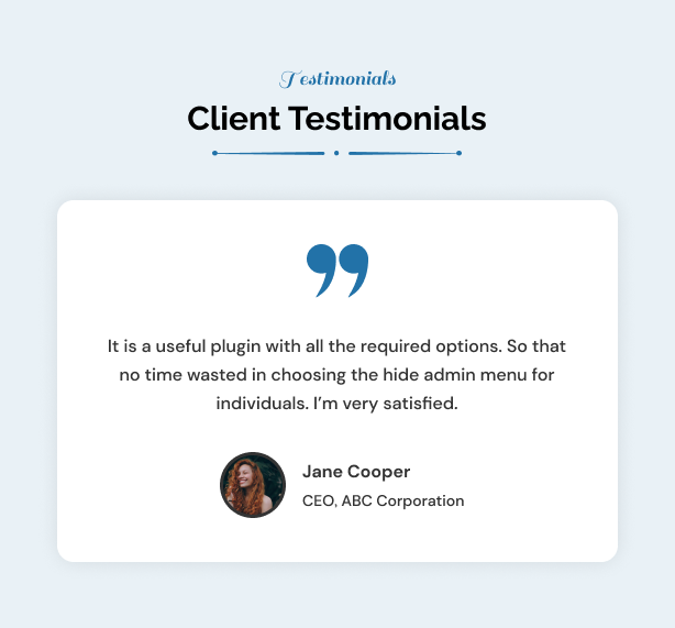 Client Testimonials