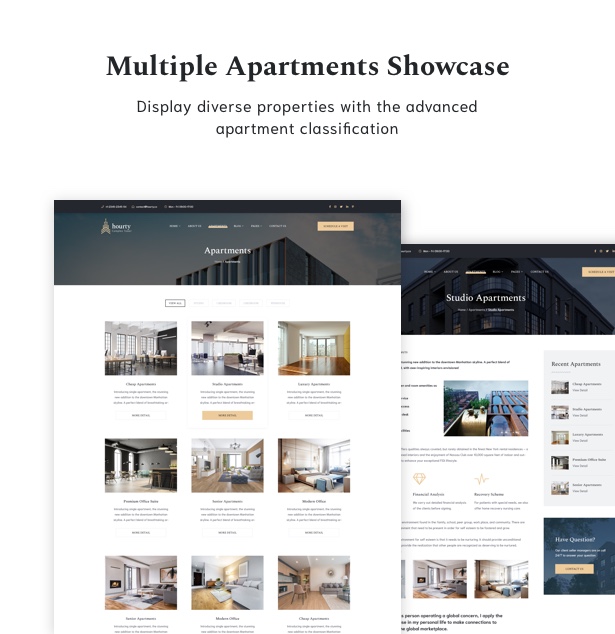 Hourty - Single Property WordPress Theme