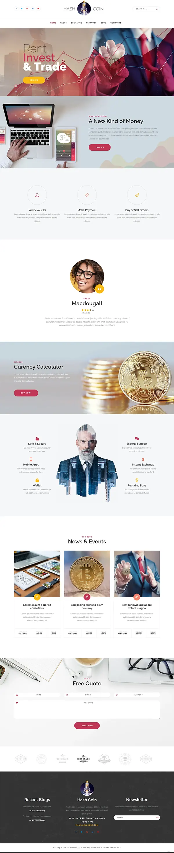 HashCoin joomla template