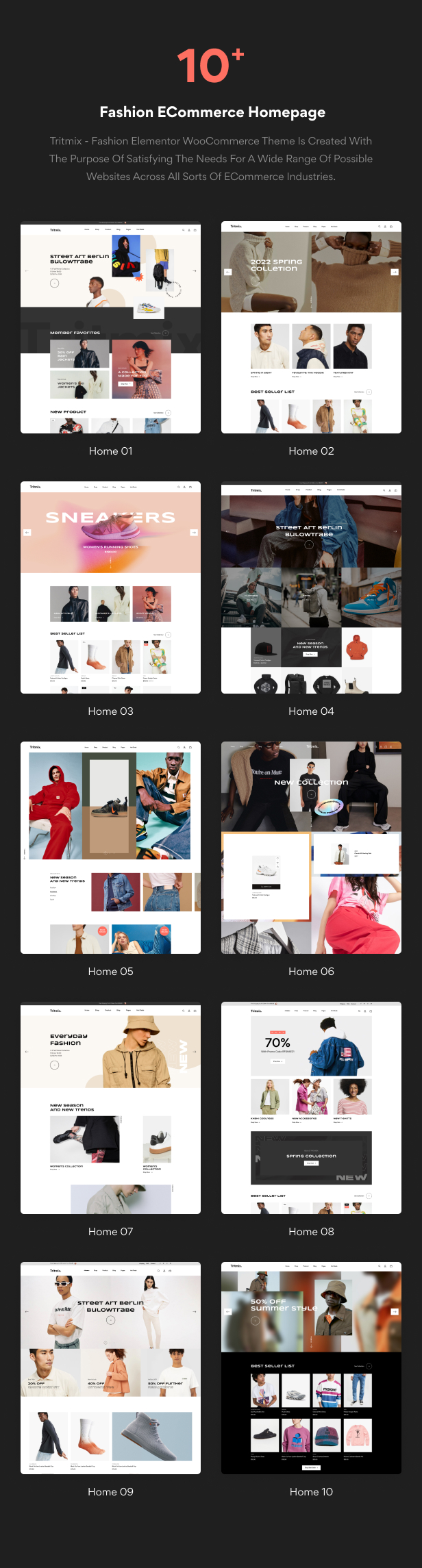 Tritmix - Fashion Elementor WooCommerce Theme