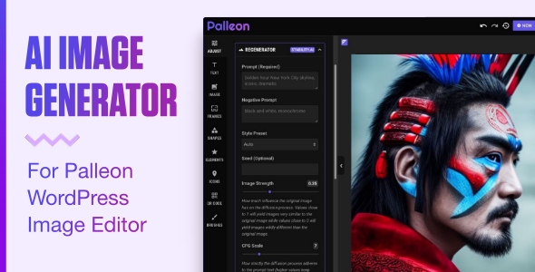 Antimena - AI Image Generator Add-on For Palleon WordPress Image Editor