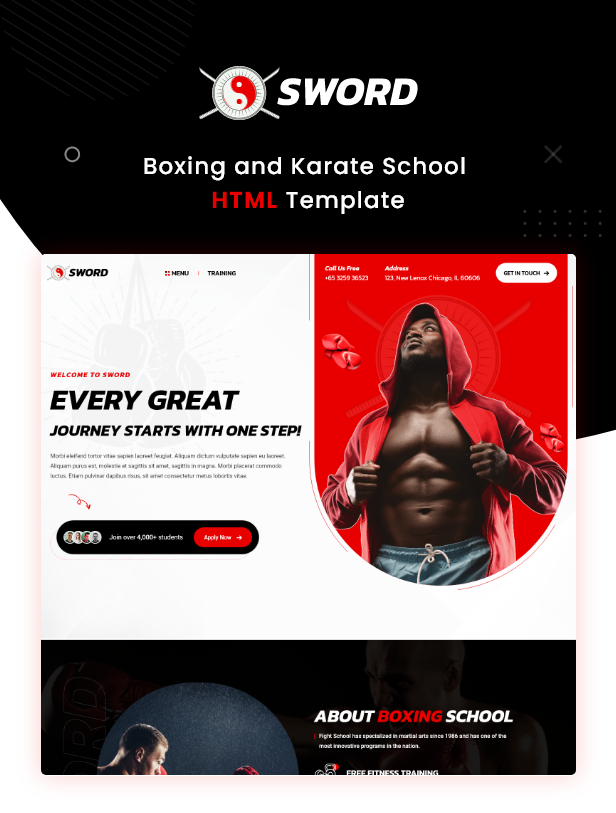 SWORD - Mixed Boxing Martial Arts HTML Template - 5