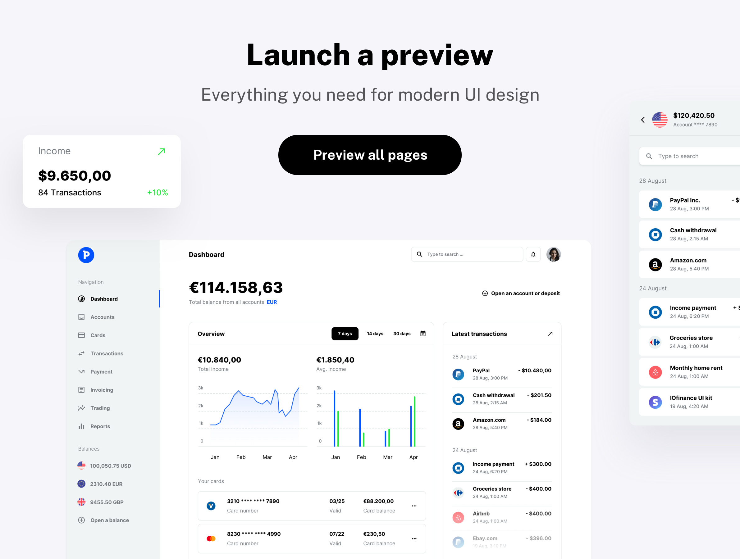 Paysa - UI kit for FinTech and Banking Apps - 9