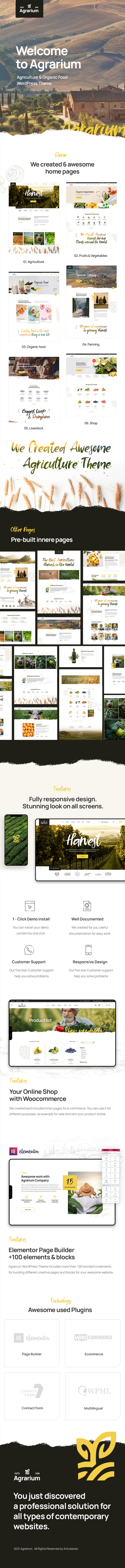 Agrarium | Agriculture & Organic Farm WordPress Theme - 1