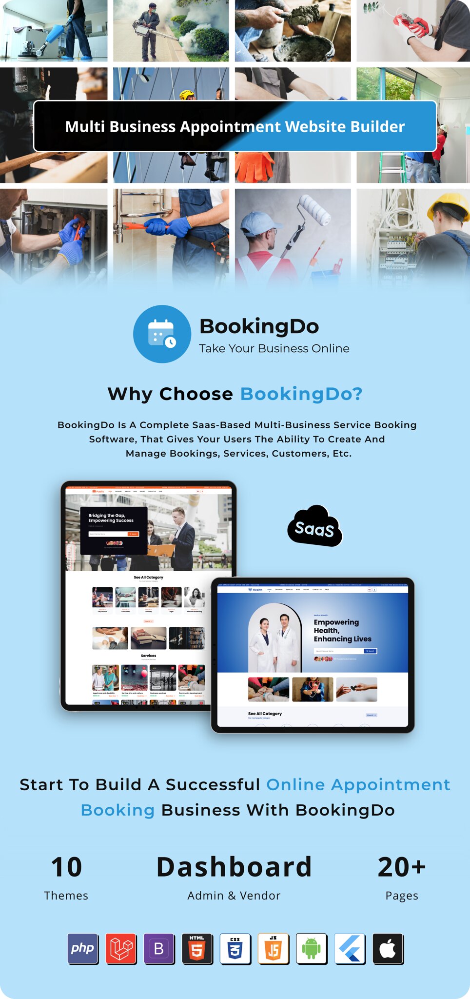 BookingDo SaaS - Multi Business Appointment, Service Booking SaaS