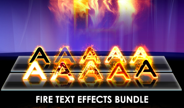 Fire text effects bundle