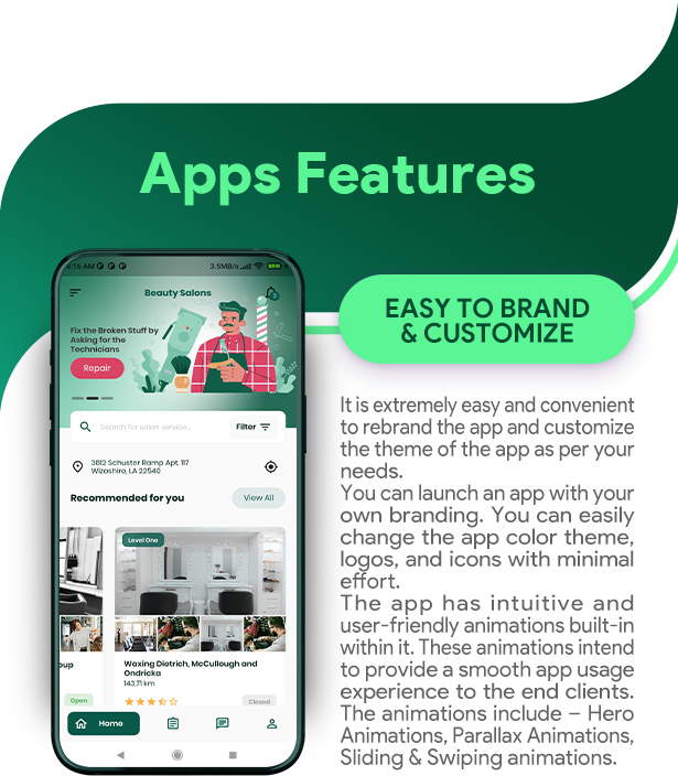 Beauty Salons, Spa, Massage, Barber Booking, Business Listing Multi-Vendor App with Admin Panel - 3