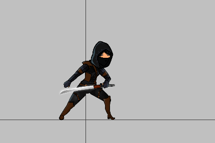 Female Dark Thief Game Character Sprite - 2