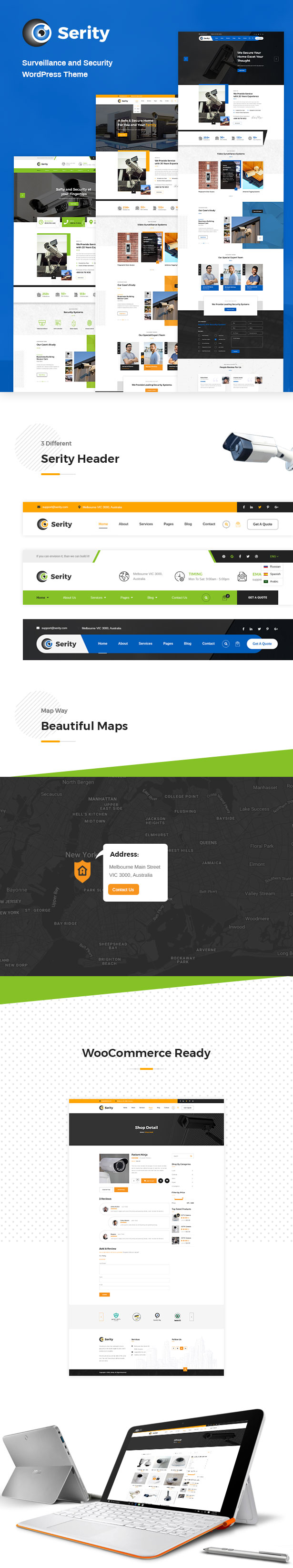 Serity - CCTV and Security Cameras WordPress Theme - 1