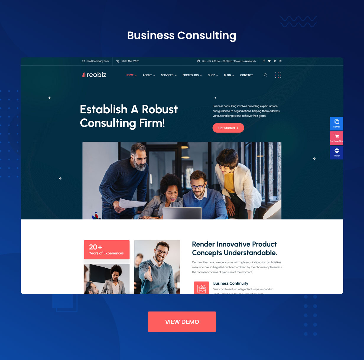 Reobiz - Business WordPress Theme 