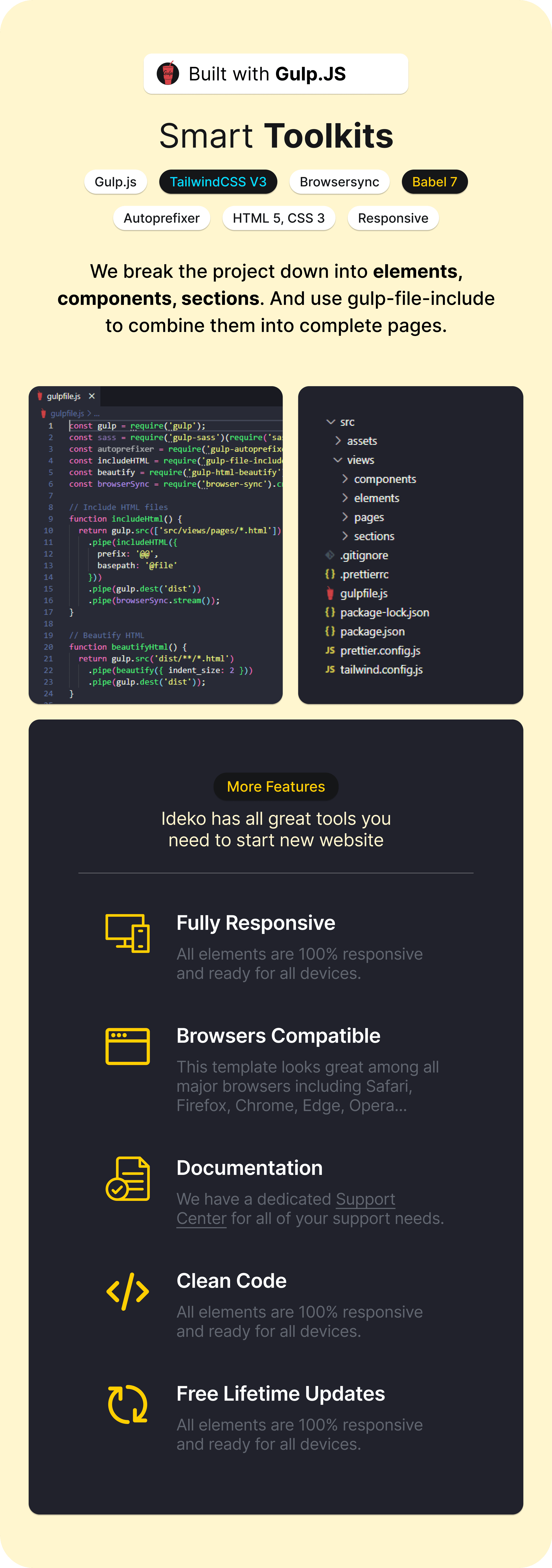 IDEKO - Blog personnel créatif moderne HTML TailwindModèle CSS - 7
