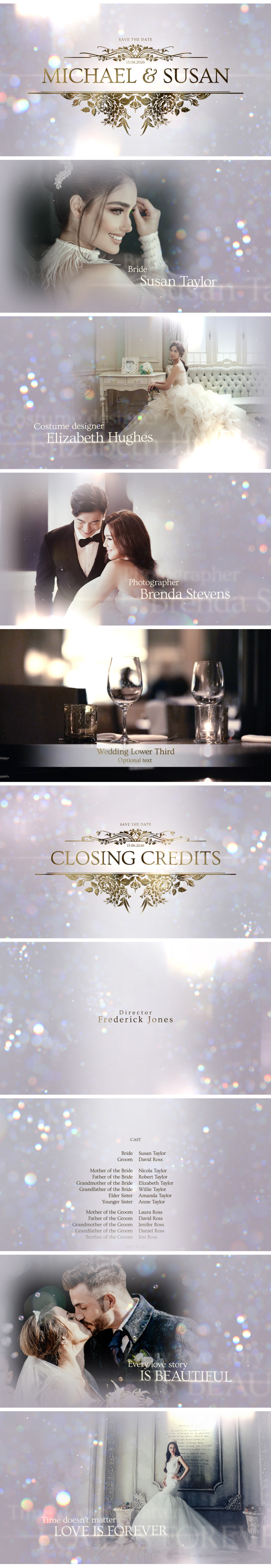 Elegant Wedding After Effects Template for wedding videographers