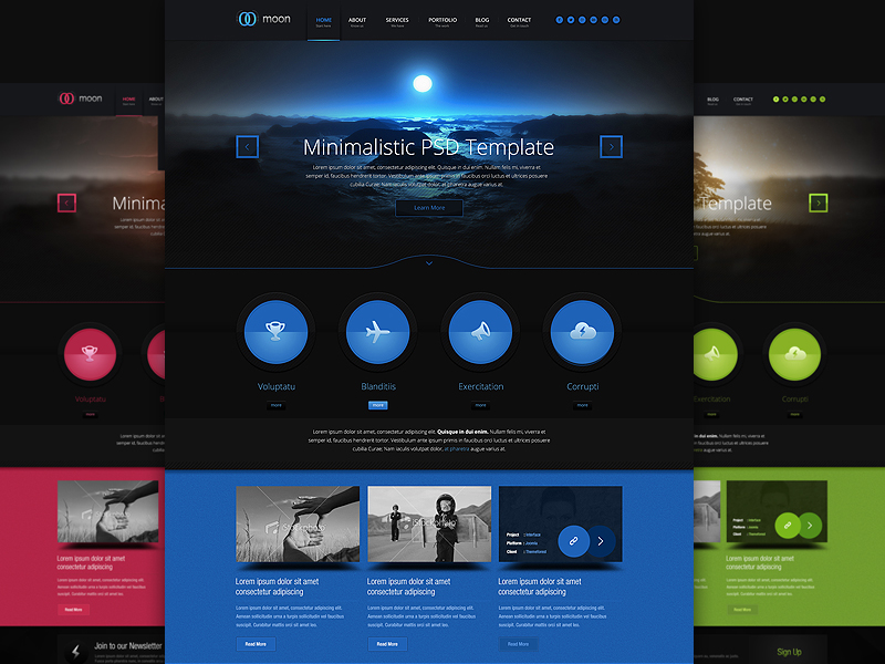 Moon PSD Template - 1