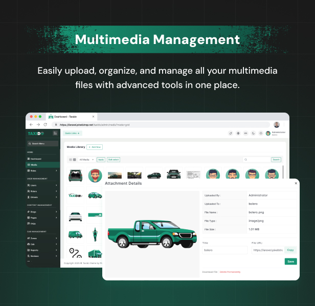 Taxido | Full Solution Taxi Cab Booking with Laravel and React Native