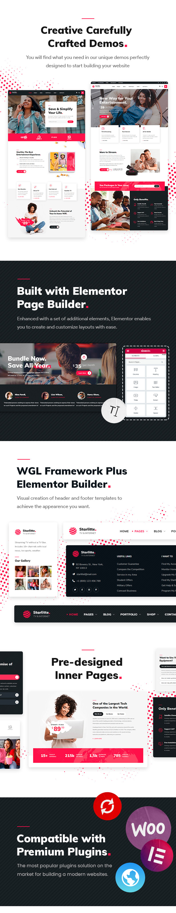 Starlitte - TV & Internet Provider WordPress Theme - 1