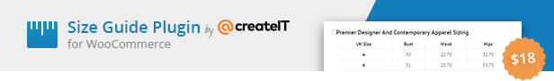 Plugin de guia de tamanho para Woocommerce