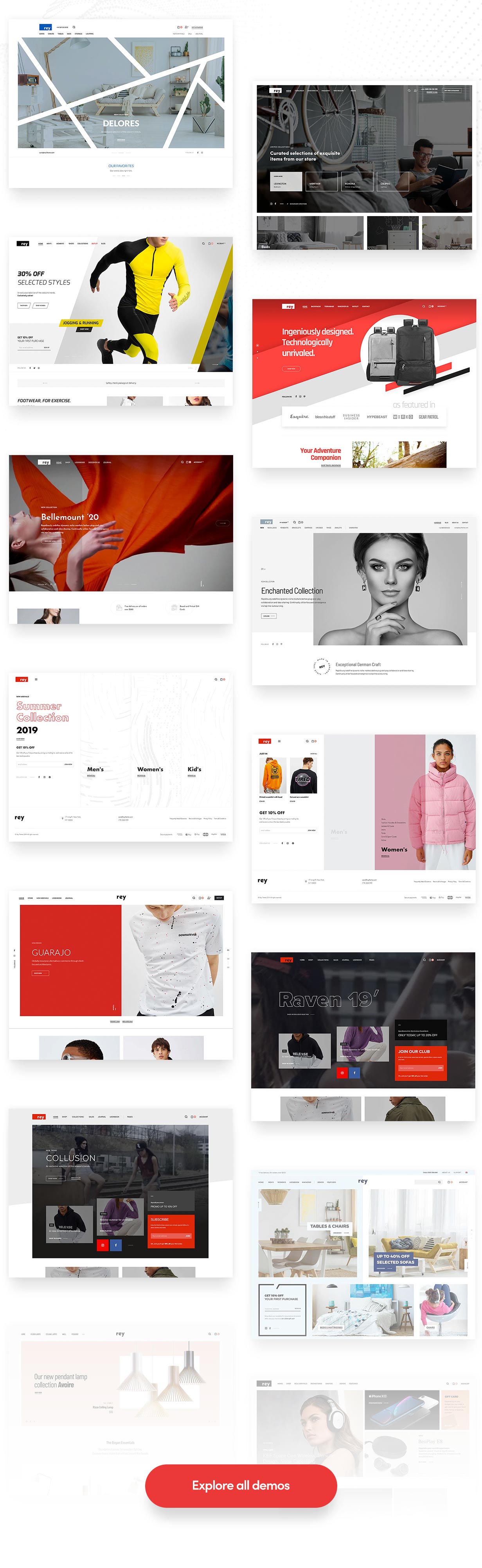 Rey - Fashion & Clothing, Furniture WordPress & WooCommerce Theme - 1