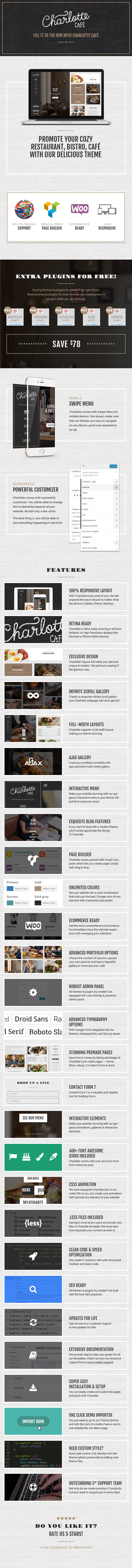 Charlotte Premium Café Bistro WP Theme - 8