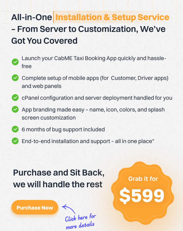 CabME - Flutter Complete Taxi app | Taxi Booking Solution - 2