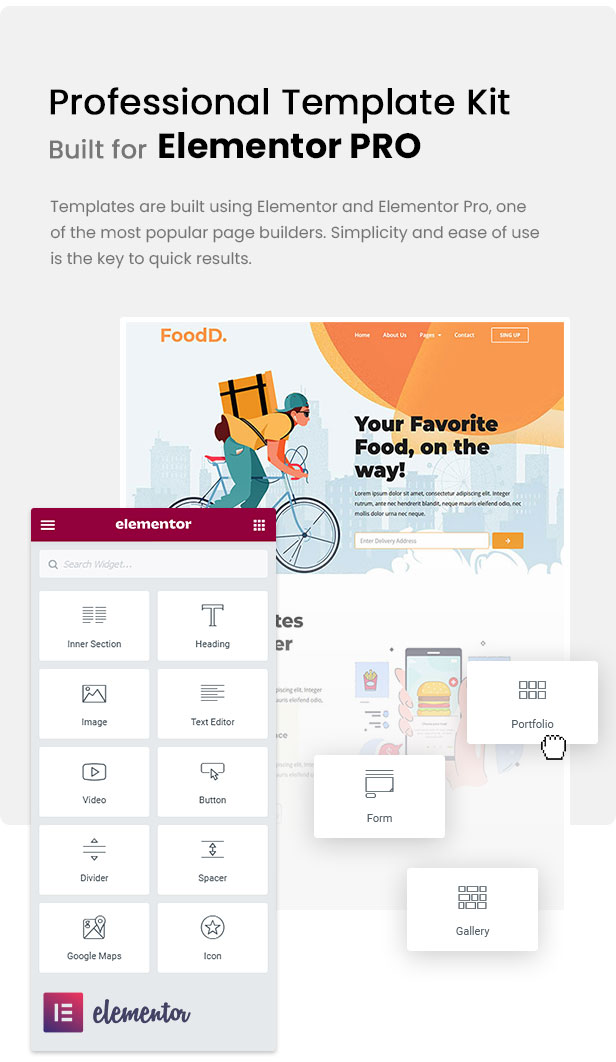 FoodDelivery - Local Business Elementor Template Kit - 1