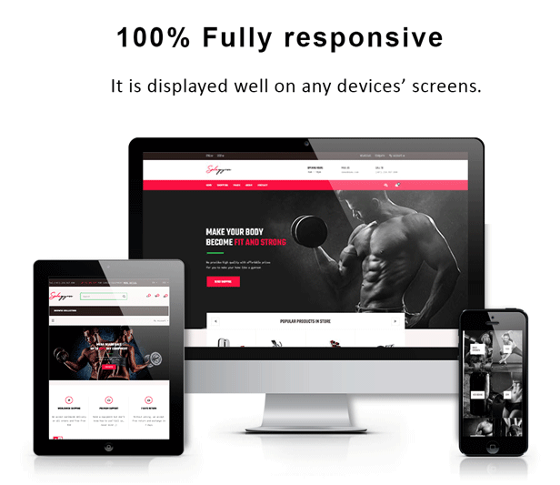 Bos Gymgear Creative PrestaShop Sport Theme - Fully responsive