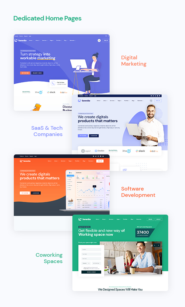 Serenite - Software & Saas Startup Theme