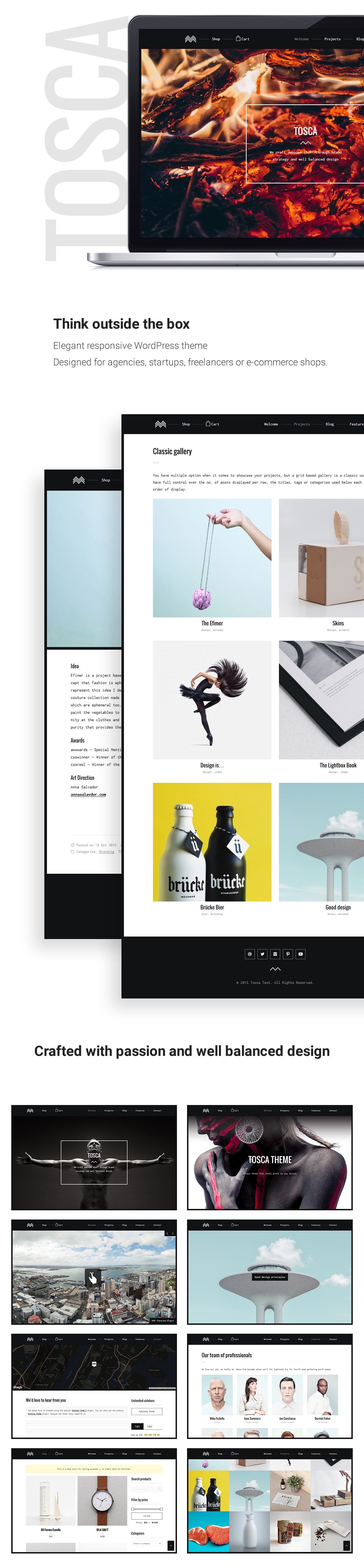 Tosca A Fresh Creative Portfolio Ecommerce WordPress Tosca A Fresh Creative Portfolio Ecommerce WordPress