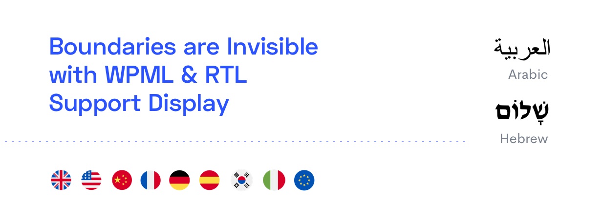 Suporte RTL, site multilíngue