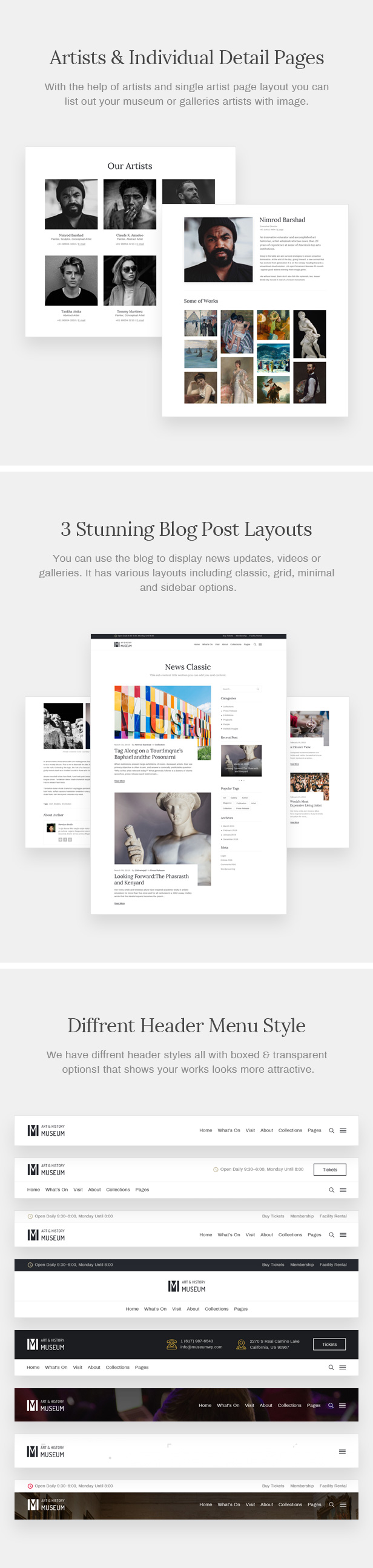 Museum Art Gallery Exhibition WordPress Theme - 7