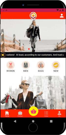Ionic clothes shopping App clothes shopping App demoPreview
