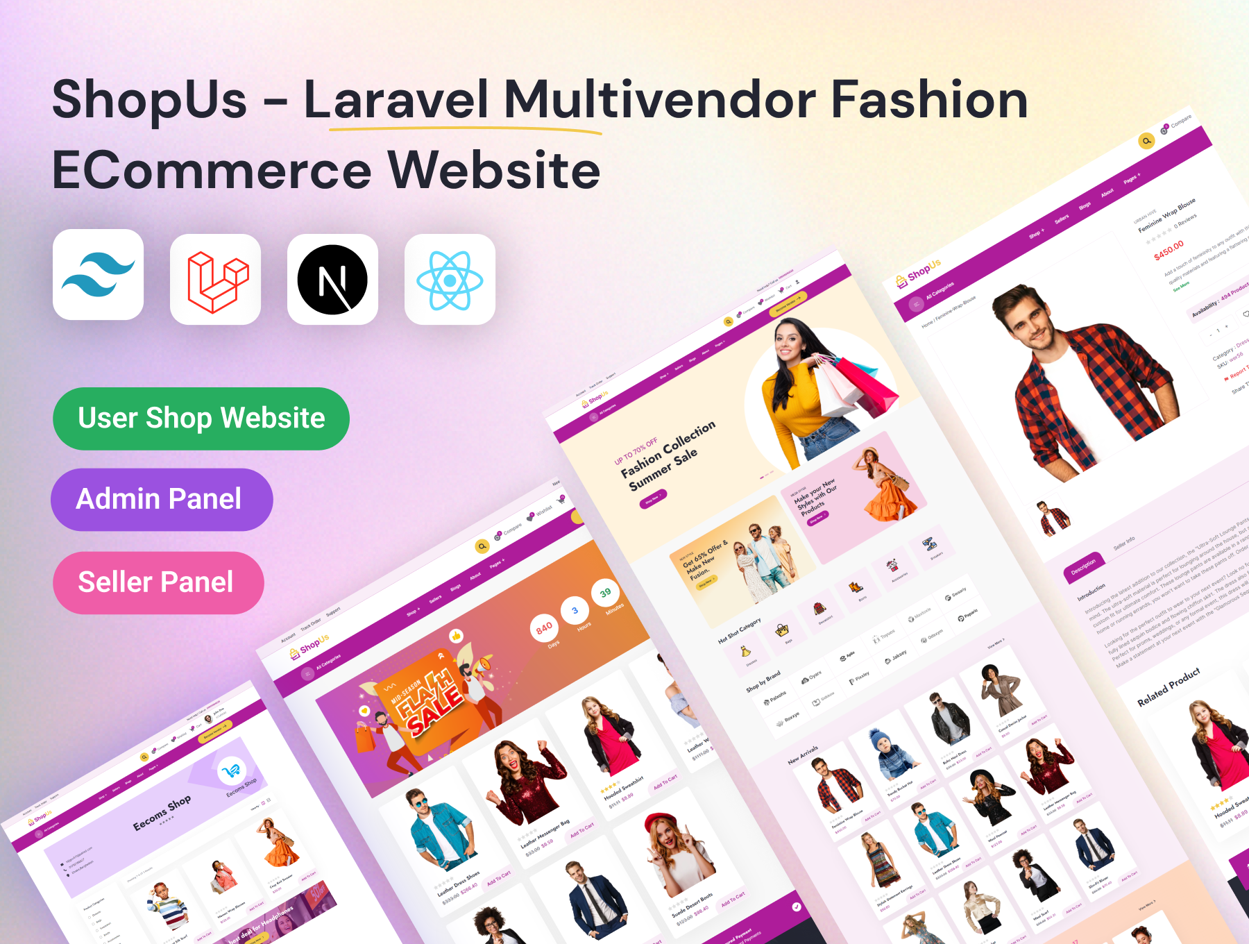 ShopUs - Laravel Multivendor Fashion eCommerce Website