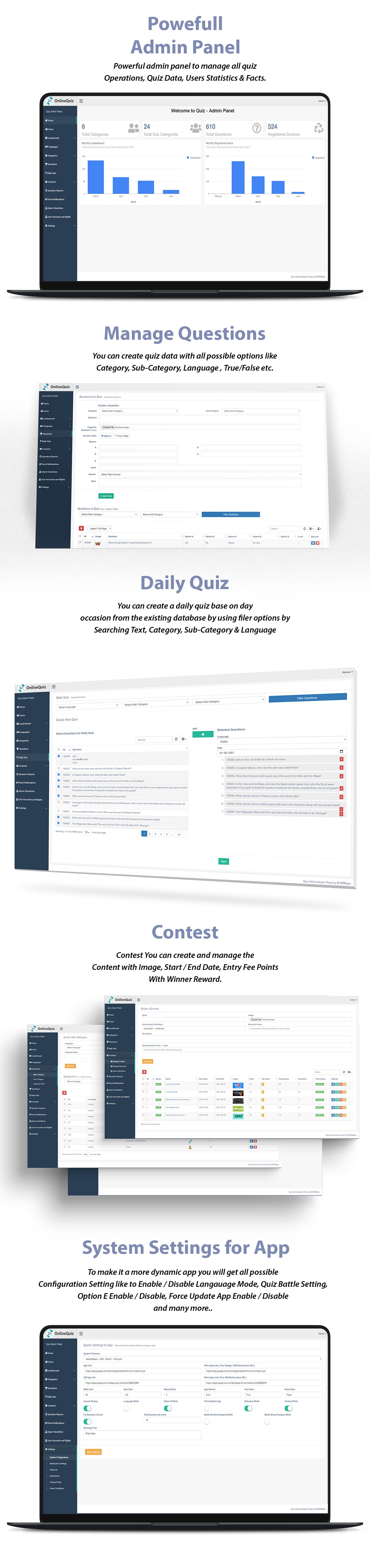 Quiz Online | Trivia Quiz | Quiz Game | Web Quiz + Admin Panel - 23