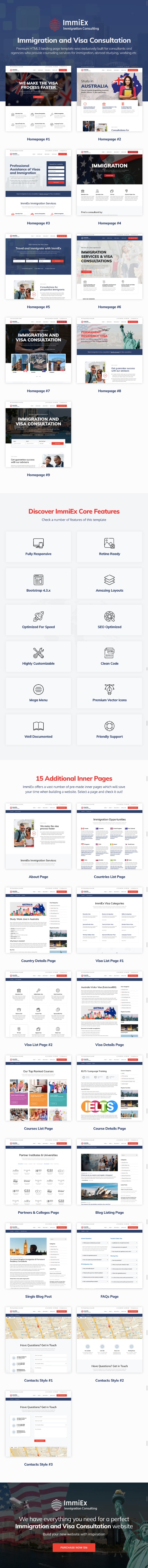 ImmiEx - Immigration and Visa Consulting Website Template - 3