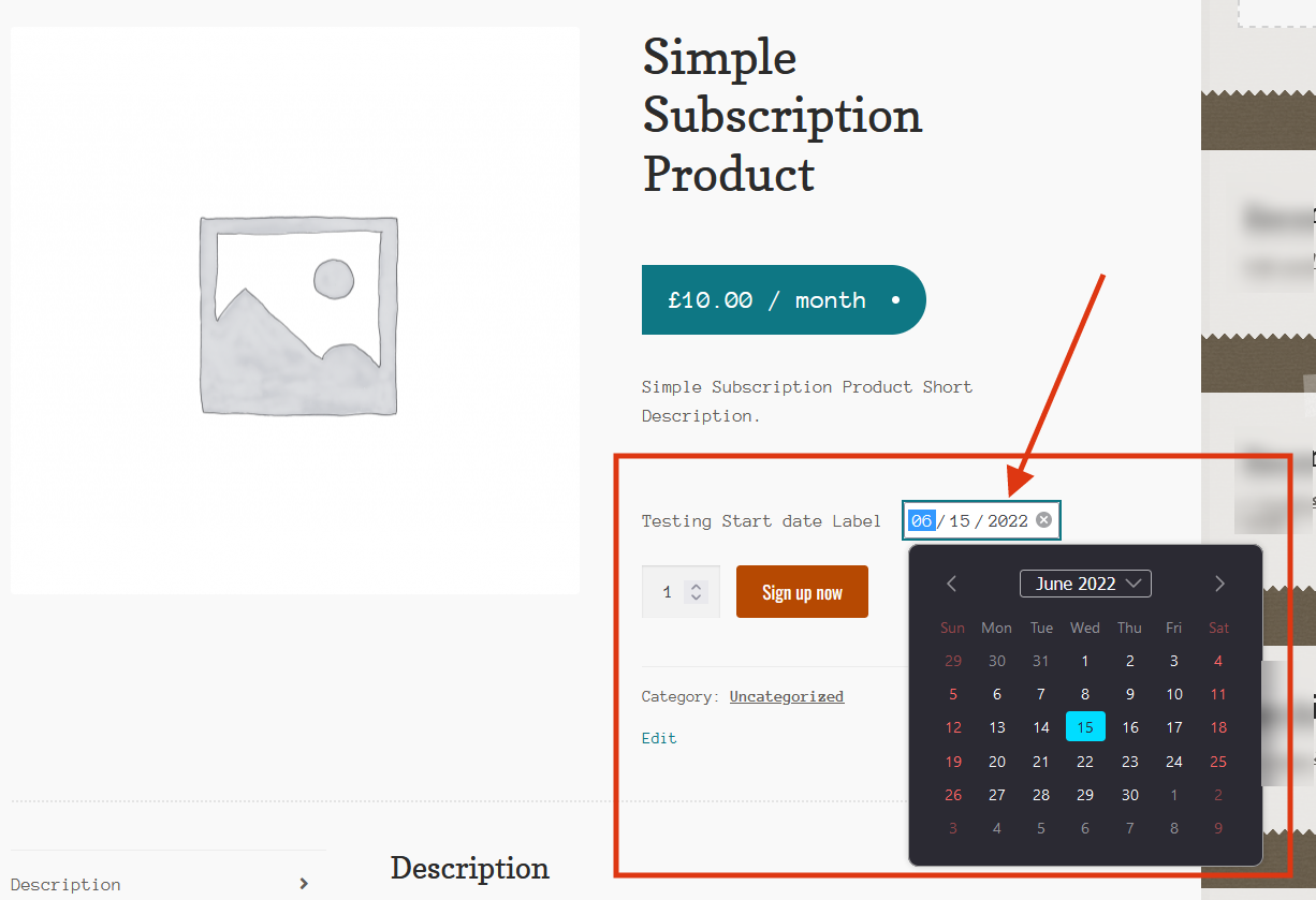 WooCommerce Subscriptions Custom Start Date Let Customer Choose Frontend
