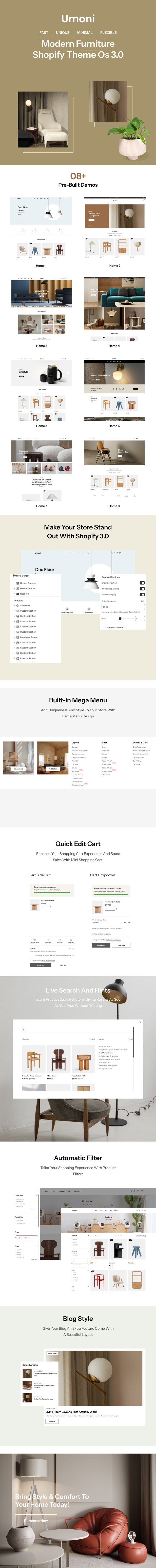 Furniture Shopify Theme Umoni OS 3.0 Preview