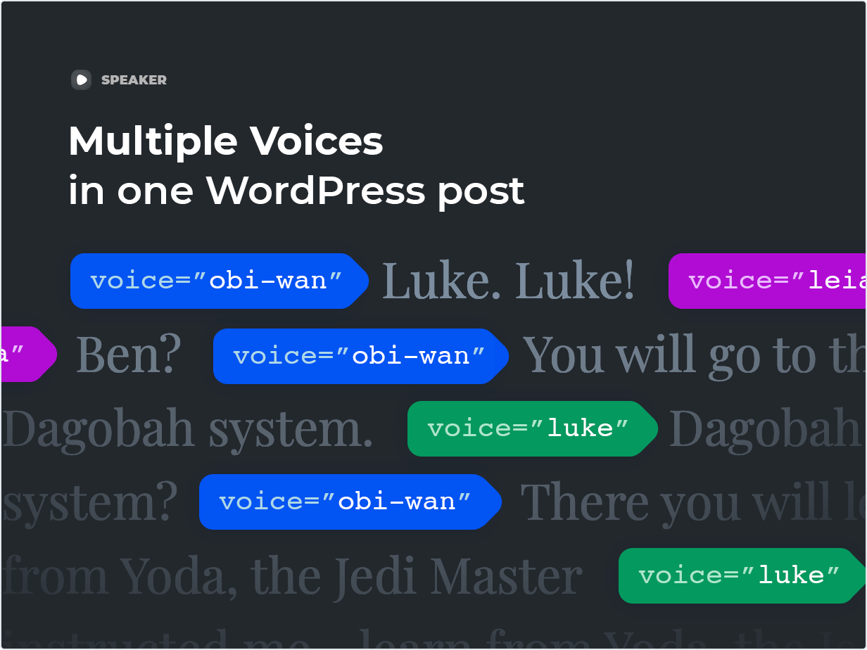 Multiple voices in one WordPress post