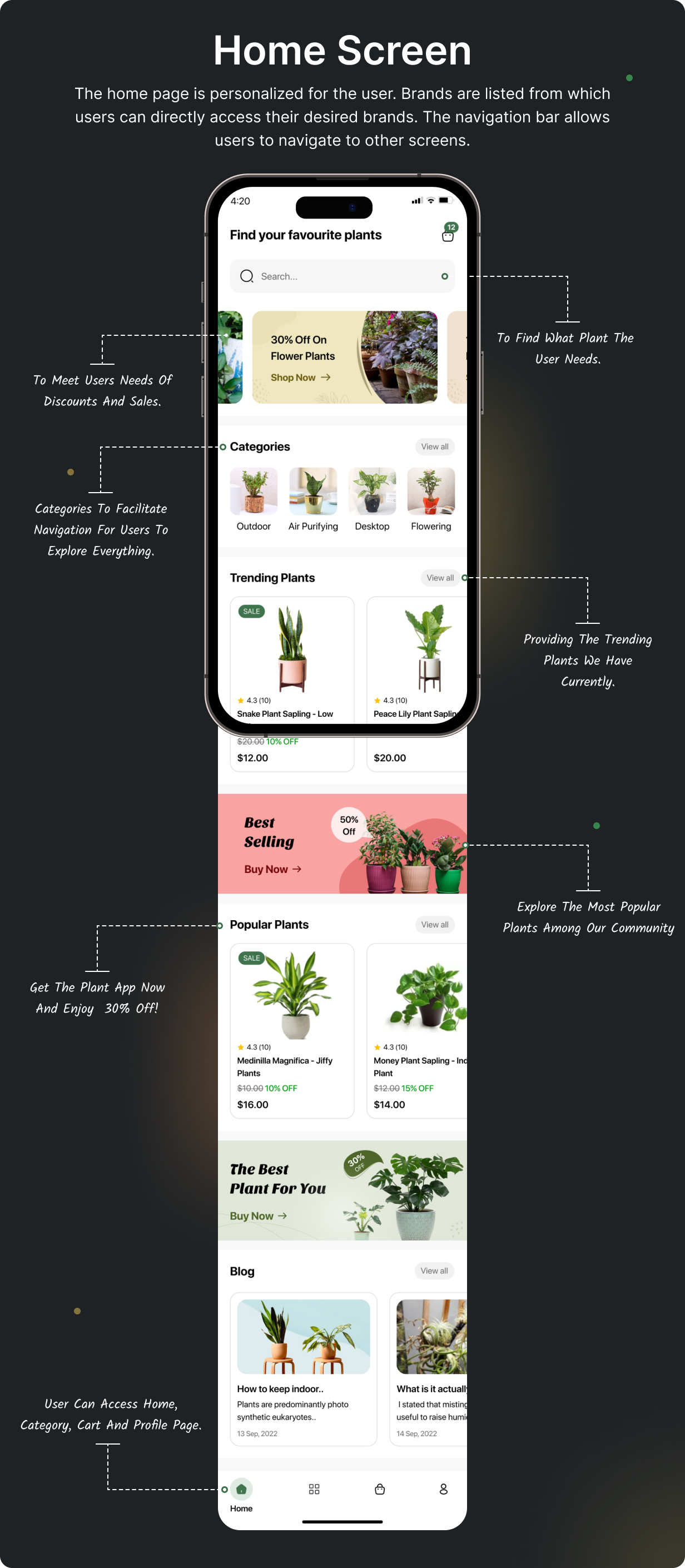 Seed2Plants App - Online Plant Store Flutter 3.x (Android, iOS) WooCommerce Full App | Shopping App - 9