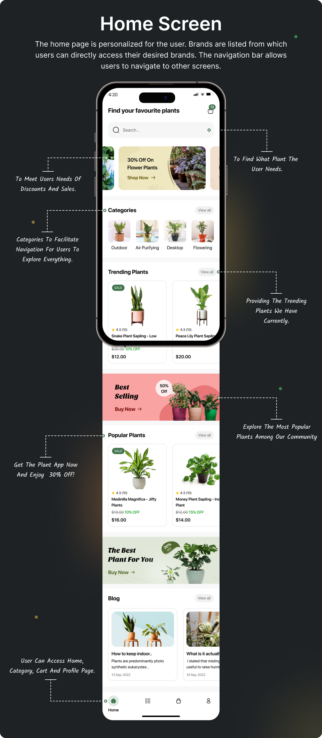 Seed2Plants App - Online Plant Store Flutter 3.x (Android, iOS) WooCommerce Full App | Shopping App - 10