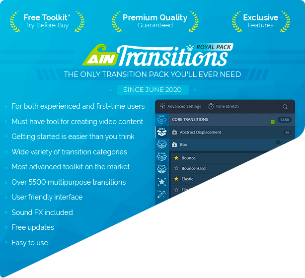 AinTransitions | Ultimate Multipurpose Transitions Pack - 10