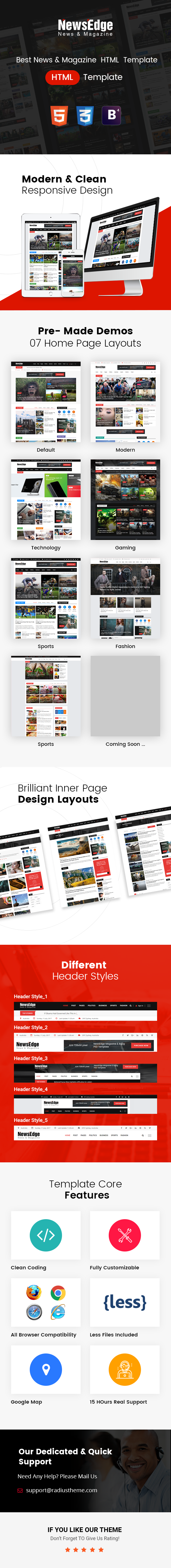 news blog html template