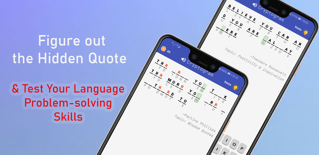 Cryptogram - Decode the Hidden Messages - Puzzle Qoutes and Word Game App - 1